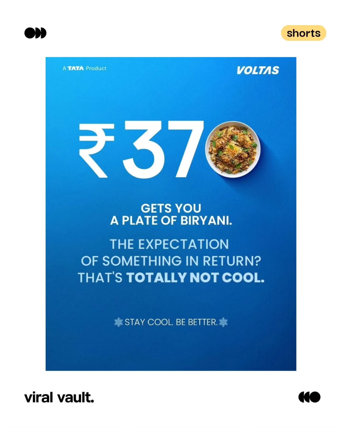 The ₹370 Biryani controversy quickly moved beyond social media debates and became a playground for brands looking to showcase wit, relevance, and cultural awareness. From food delivery platforms to consumer brands, marketers leveraged the trending conversation with clever creatives, humorous copy, and timely messaging. While opinions around the controversy remained divided, one thing was clear: brands were ready to turn a viral moment into an engagement opportunity.
Which brand's take stood out the most to you?
#MomentMarketing #TopicalMarketing #BrandCampaigns #CreativeAdvertising #viralvaultindia